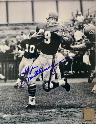 HUGH McELHENNY HOF Minnesota Vikings vs. GB. SIGNED 8x10 photo #4  W/COA (RARE) - Image 1 of 3