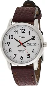 Timex Men's Easy Reader 35mm Day-Date Watch – Silver-Tone Case White Dial wit... - Picture 1 of 4
