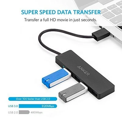 Anker USB3.0 Ultra Slim 4-port USB hub high-speed hub - Image 1 of 4