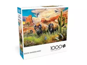 Rompecabezas de Buffalo Games; pastizales de bisonte; 1000 piezas - Imagen 1 de 2