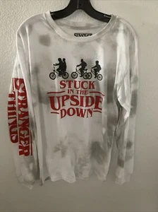 Stranger Things Stuck in The Upside Down Long Sleeve Shirt Size Large 11/13 - Imagen 1 de 5