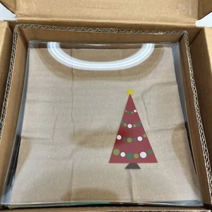 Pampered Chef Holiday Appetizer Platter Plates Glass 6"×6" Christmas LOOK 👀 - Picture 1 of 12