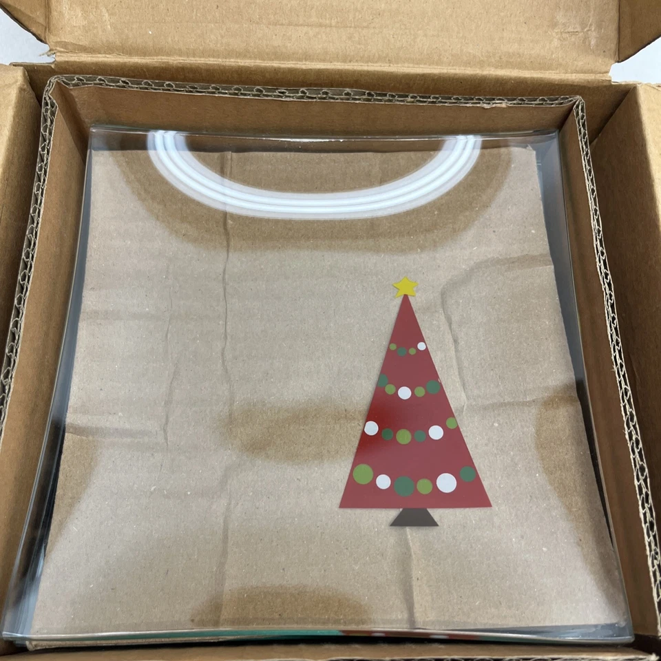 Pampered Chef Holiday Appetizer Platter Plates Glass 6"×6" Christmas LOOK 👀 - Image 1 of 4