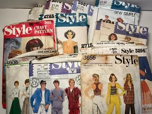 14 Vintage STYLE Sewing Patterns Job Lot Bundle 60s 70s 80s. V34 - Picture 1 of 5