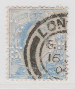 Perfin auf Großbritannien GB Briefmarke gebraucht A21P4F4325 - Bild 1 von 1