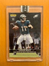 2016 PANINI INSTANT Carson Wentz #9 Black Philadelphia Eagles Rookie One of One