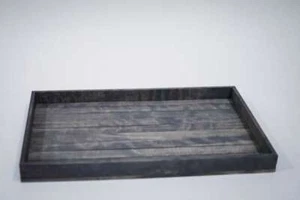 Serving Tray - Large Antique Gray Wooden Tray for Home Decor - Picture 1 of 5