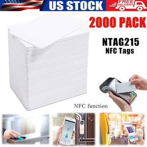 Lot NTAG215 NFC Tags Blank Cards Rewritable Waterproof RFID PVC for TagMo - Picture 1 of 14