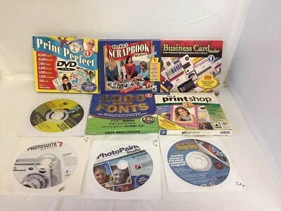 PC Software- Photo Editing, Web Design Scrapbooking, Fonts, 98/XP/Vista - Image 1 of 4