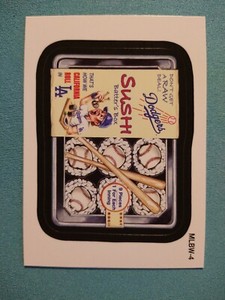 2016 Topps Wacky Packs LA Dodgers Sushi Batters Box Preview/Promo Card