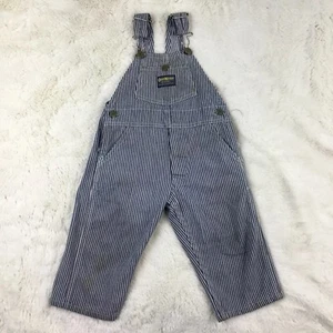 RARE Vintage OSH KOSH Boy's Striped Sanforized Overalls One Piece 18M? 1960's - Picture 1 of 7