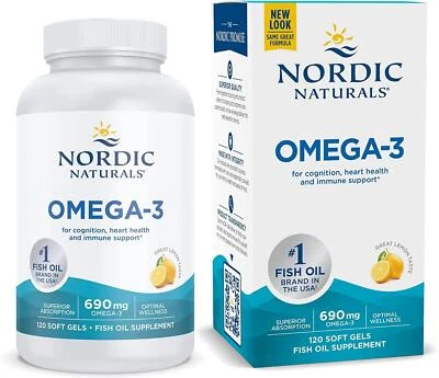 NORDIC NATURAL'S Nordic Naturals Omega-3 690mg Lemon Flavour 120 Softgels Brain & Health Health