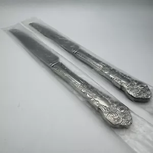 REED & BARTON 18/10 Stainless Flatware 9 5/8" RENAISSANCE Set Of 2 Dinner Knives - Picture 1 of 6