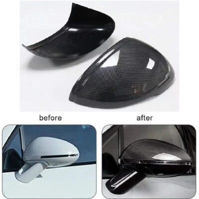 Tapas de espejos retrovisores laterales de fibra de carbono adicionales para Porsche Macan 2014-2017 Foto 1 de 3