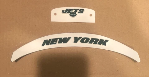 New York Jets Front And Rear 3D Bumpers Set For Riddell Full Size Speed Cover