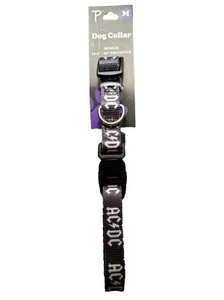 Perri's AC/DC Rock Band Dog Collar Medium 13.5" - 22" Brand New - Picture 1 of 2