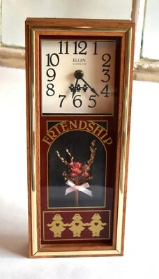 ELGIN CLOCK CO. MANTLE SHELF WALL FRIENDSHIP CLOCK 12.75" HIGH - Image 1 of 4