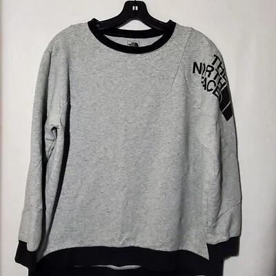 Sudadera para mujer The North Face grande gris polar manga larga cuello redondo  Foto 1 de 4