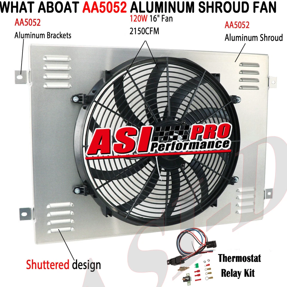 Relé de cubierta de ventilador de radiador de aluminio para Dodge D150 D250 D350 W150 W250 1979-1993 Foto 1 de 4