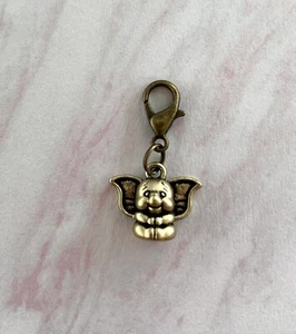DUMBO Elephant Clip On Charm Lobster Clasp Jewelry, Stitch Marker, Zipper Pull - Picture 1 of 3
