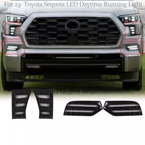 4pcs LED Daytime Running Light Turn Indicator Fog Lamp Bumper For Toyota Sequoia - Imagen 1 de 9