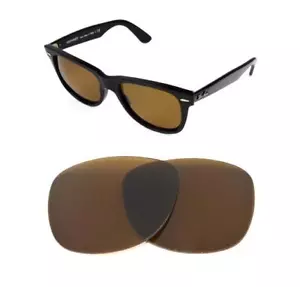 NEU POLARISIERTE ERSATZ BRONZE SONNENBRILLE PASSEND FÜR RAY BAN WAYFARER 2140 50 mm SONNENBRILLE - Bild 1 von 5