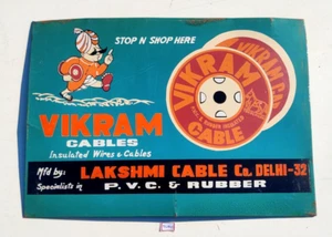 Vintage Air India Vikram Insulated Wires & Cables Advertising Tin Sign TS245 - Picture 1 of 5