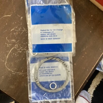 Kit de juntas de filtro de aceite VW T 2 1700-2000cc Porsche 914 Alemán 021 198 031B Nuevo de Lote Antiguo Foto 1 de 3