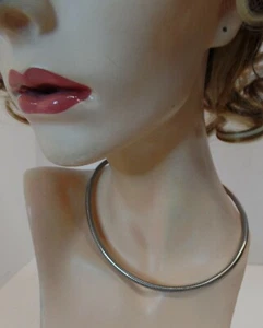 20 in Silvertone Snake Chain Necklace Choker - Picture 1 of 9