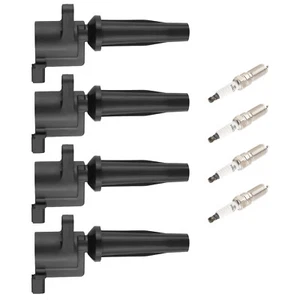 4 bobinas de encendido + 4 bujías para Lincoln MKZ Mercury Mariner Ford L4 UF621 - Imagen 1 de 20