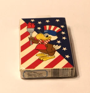 "Sam The Olympic Eagle" Playing Cards Bridge Size--Plastic Coated 1984 New - Picture 1 of 5