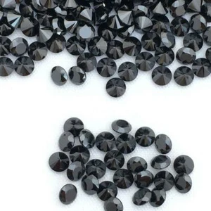 Wholesale Lot 2.25mm Round Facet Natural Black Spinel Loose Calibrated Gemstone - Picture 1 of 4