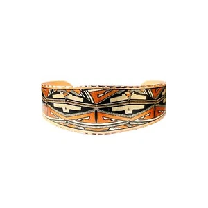 SW Native Pueblo Bracelets Cuff Tapered with Pueblo Tribal Art Pueblo Jewelry - Picture 1 of 4