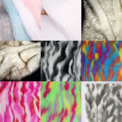 Faux Fur Fabric Sheet Plush Clothing Bag Sewing Carpet Home Decor Craft DIY - Image 1 of 4