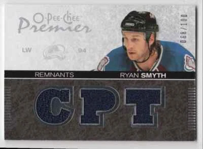 2007-08 O-Pee-Chee Premier Remnants Triples Ryan Smyth Jersey 068/100 Colorado - Image 1 of 2
