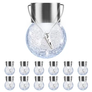 12 Pack Hanging Solar Lights Outdoor, Waterproof Solar Globe Lantern with Handle - Picture 1 of 8