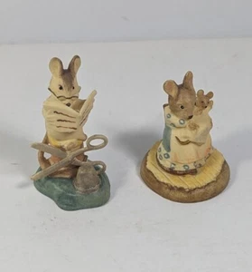 Pair of Miniature F. Warne Vintage Mouse Figurines - Italy 1981 (LOT OF 2) - Picture 1 of 7