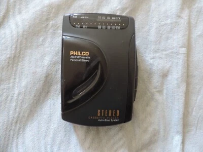 Reproductor de casete estéreo AM/FM modelo 501K PHILCO de colección con auriculares - Funciona Foto 1 de 4