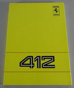 Manual Del Propietario / Uso Y Mantenimiento Ferrari 412 Stand 1988 - Imagen 1 de 5