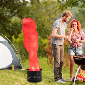 Electric Red Flame Light Simulated Campfire Light Fake Flame Lamp Effect Decor - Picture 1 of 17