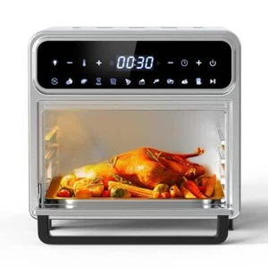 12-Function-in-1 15 qt. Stainless Steel Countertop Air Fryer Oven 1500-Watt, - Picture 1 of 9