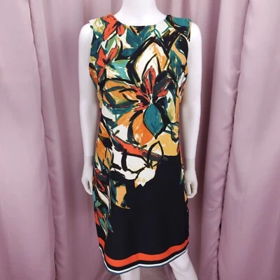 Vestido lápiz para mujer AGB floral cuello redondo sin mangas cambio 6 Foto 1 de 4