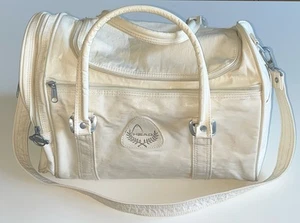 Vintage Head Holdall Bag Sports Gym Retro Faux Leather Cream @15in X 10in - Bild 1 von 16