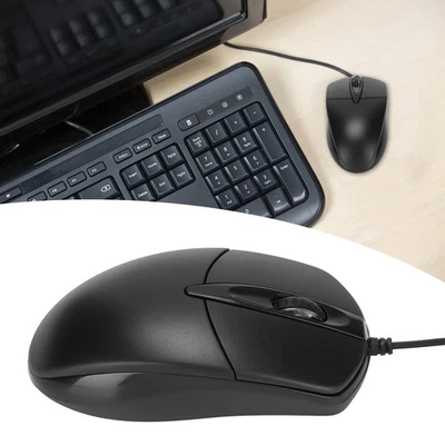 Wired Mouse 3‑Button USB Port Ergonomic Portable Gaming Office Optical Comput CT - Image 1 of 4