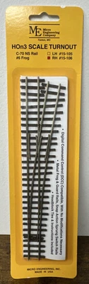 Micro Engineering HOn3 #15-106 Right Hand #6 Turnout Code 70 Nickel Silver NIP! - Image 1 of 4