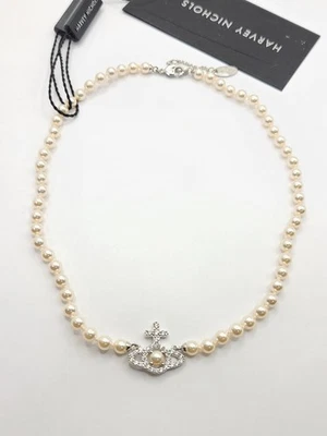 Gargantilla VIVIENNE WESTWOOD Mini Bajo Relieve Perla Embellecida Foto 1 de 4