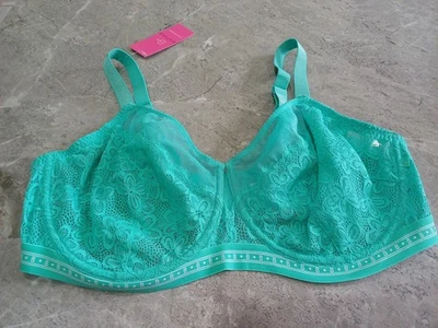 MARKS AND SPENCER 42D Bra M&S B by Boutique Cleo Lace Minimiser Bra BRIGHT AQUA