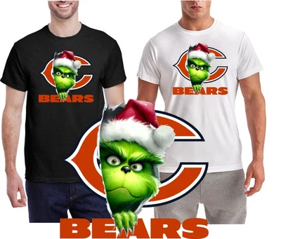 Nueva/Camiseta de Fútbol Grinch Chicago Bears/Camisa de Algodón Foto 1 de 4