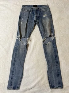 29 - Fear of God Distressed Blue Jeans - Picture 1 of 13