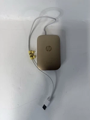 HP Sprocket Portable Zink Photo Printer GOLD With USB Cable Z3Z94A - SNPRH-1603 - Image 1 of 3